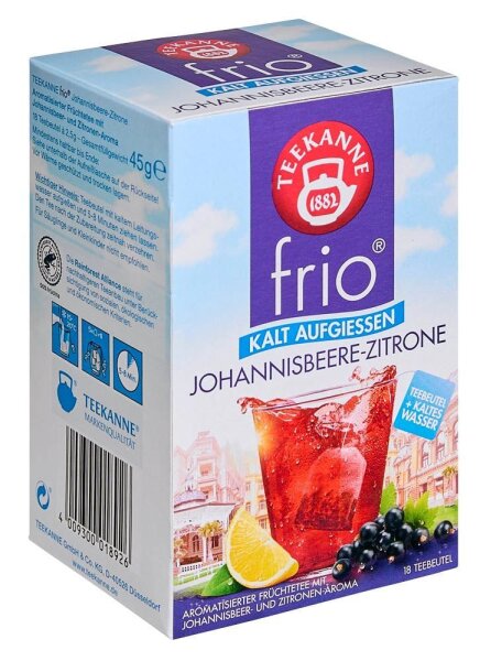 TEEKANNE frio Johannisbeere Zitrone Tee kalt 18 Portionen