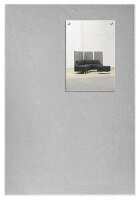 rocada Pinnwand Skin 50,0 x 75,0 cm Textil grau