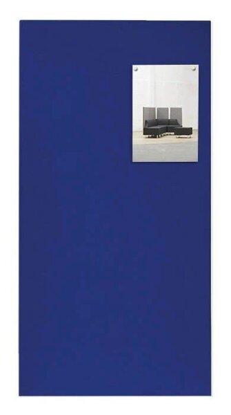 rocada Pinnwand Skin 100,0 x 50,0 cm Textil blau