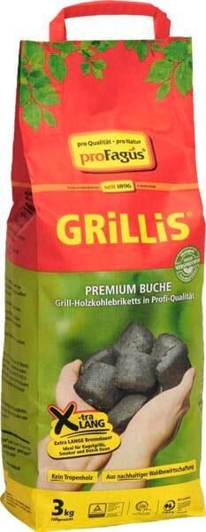 proFagus® Holzkohle GRILLIS, 3,0 kg, 1 St.