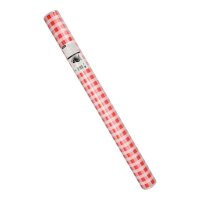 STARPAK Tischdecke Karo rot, weiß 80,0 cm x 50,0 m,...