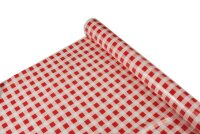 STARPAK Tischdecke Karo rot, weiß 80,0 cm x 50,0 m,...