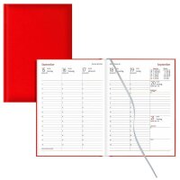 Lediberg Buchkalender Wochenplaner 2026 rot, 1 St.  (...