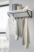 HAKU Möbel Wandgarderobe 13845 anthrazit Metall 5 Haken 70,0 x 23,0 cm, 1 St.