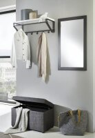HAKU Möbel Wandgarderobe 13845 anthrazit Metall 5 Haken 70,0 x 23,0 cm, 1 St.