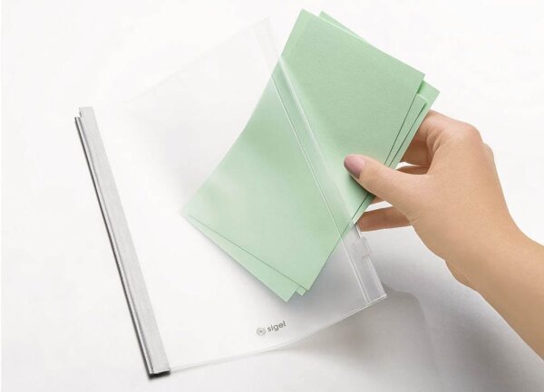 SIGEL Gleitverschlusstasche für Konferenzmappe Conceptum Flex DIN A4 transparent, 1 St.