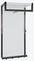 HAKU Möbel Wandgarderobe 13347 weiß Metall 6...