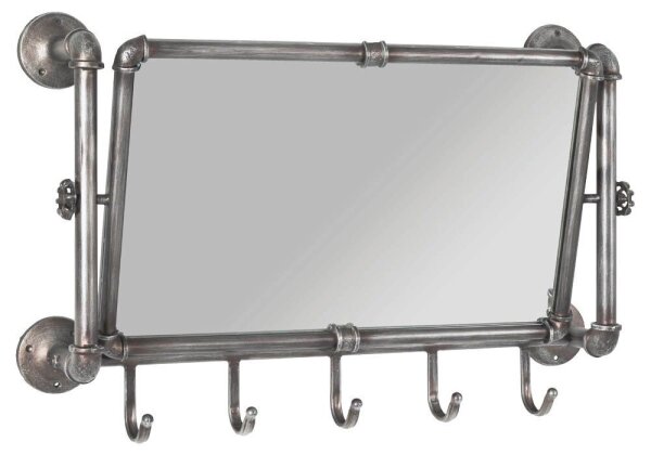 HAKU Möbel Wandgarderobe 13815 anthrazit Metall 5 Haken 75,0 x 45,0 cm, 1 St.