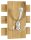 HAKU Möbel Wandgarderobe 15615 braun Holz 1 Haken 16,0 x 20,0 cm, 1 St.