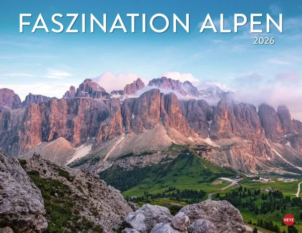 Heye Monats-Wandkalender Faszination Alpen 2026, 1 St.