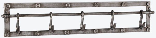 HAKU Möbel Wandgarderobe 15890 anthrazit Metall 5 Haken 73,0 x 15,0 cm, 1 St.