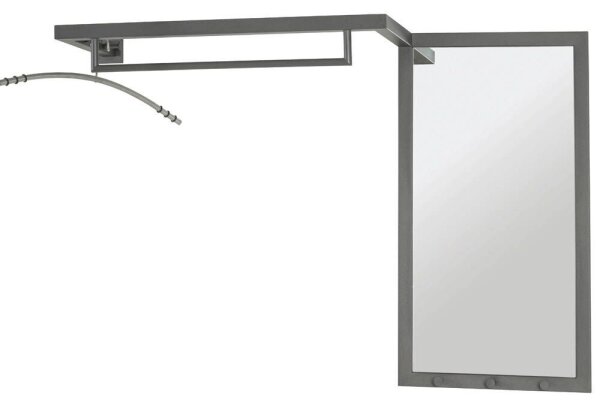 HAKU Möbel Wandgarderobe 16896 anthrazit Metall 3 Haken 108,0 x 75,0 cm  ( 16896 )