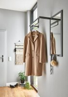 HAKU Möbel Wandgarderobe 16896 anthrazit Metall 3 Haken 108,0 x 75,0 cm  ( 16896 )