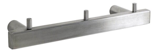 HAKU Möbel Wandgarderobe 16744 silber Metall 3 Haken 26,0 x 4,0 cm, 1 St.