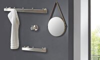 HAKU Möbel Wandgarderobe 16744 silber Metall 3 Haken...