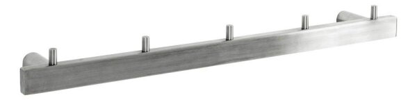 HAKU Möbel Wandgarderobe 16743 silber Metall 5 Haken 46,0 x 4,0 cm, 1 St.