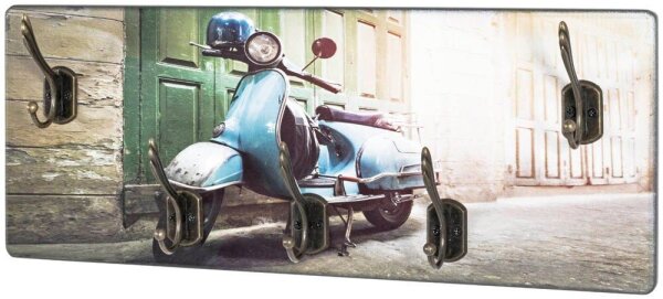HAKU Möbel Wandgarderobe 17971 Motorroller Holz 5 Haken 50,0 x 20,0 cm, 1 St.