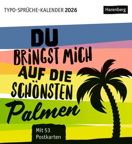 Harenberg Postkartenkalender Typo Sprüche 2026, 1 St.