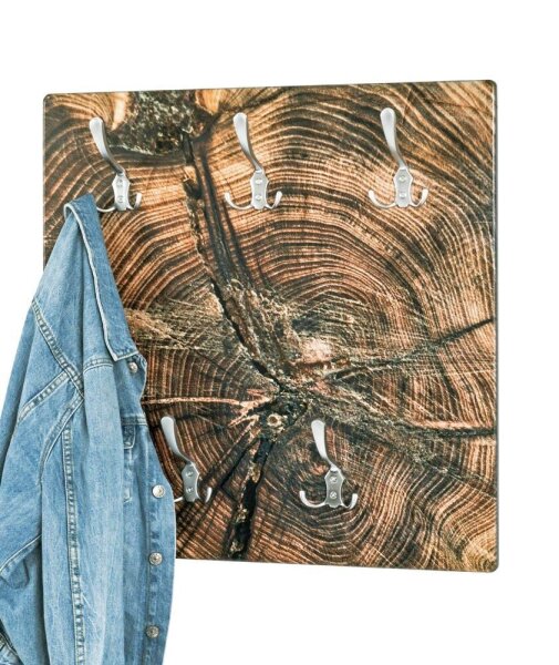 HAKU Möbel Wandgarderobe 17867 Holzmaserung Holz 5 Haken 60,0 x 60,0 cm, 1 St.