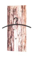 HAKU Möbel Wandgarderobe 17989 Holzmaserung Metall 6...