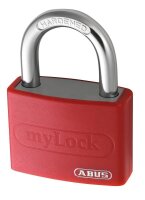 ABUS Vorhängeschloss myLock T65AL/40 rot, 1 St.