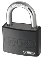 ABUS Vorhängeschloss myLock T65AL/40 schwarz, 1 St.