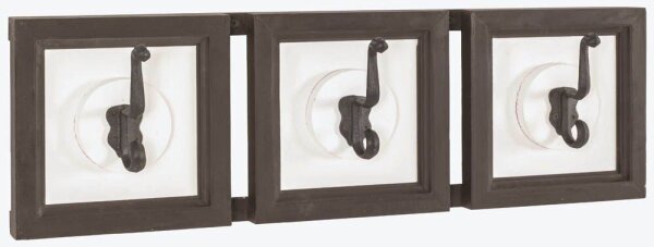 HAKU Möbel Wandgarderobe 18321 braun Holz 3 Haken 58,0 x 18,0 cm, 1 St.