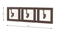 HAKU Möbel Wandgarderobe 18321 braun Holz 3 Haken 58,0 x 18,0 cm, 1 St.