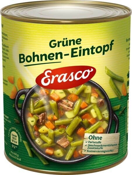 Erasco Grüne Bohnen Eintopf 800,0 g, 1 St.