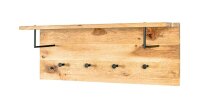 HAKU Möbel Wandgarderobe 22359 braun Holz 4 Haken 80,0 x 30,0 cm, 1 St.