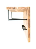 HAKU Möbel Wandgarderobe 22359 braun Holz 4 Haken 80,0 x 30,0 cm, 1 St.