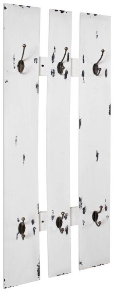 HAKU Möbel Wandgarderobe 23379 weiß Holz 6 Haken 40,0 x 100,0 cm, 1 St.