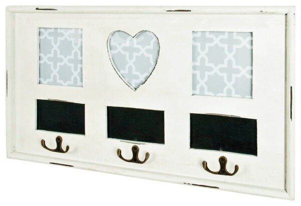 HAKU Möbel Wandgarderobe 28317 weiß Holz 3 Haken 49,0 x 26,0 cm, 1 St.