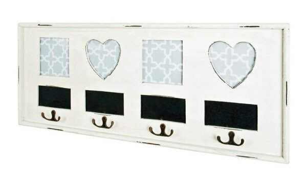 HAKU Möbel Wandgarderobe 28320 weiß Holz 4 Haken 63,0 x 26,0 cm, 1 St.