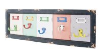 HAKU Möbel Wandgarderobe 28949 bunt Holz 4 Haken...