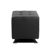 HAKU Möbel Wohnzimmer-Hocker 30588 schwarz Kunstleder, 1 St.