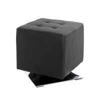 HAKU Möbel Wohnzimmer-Hocker 30588 schwarz Kunstleder, 1 St.