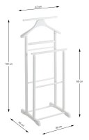 HAKU Möbel Herrendiener 30269 weiß Holz 47,0 x...