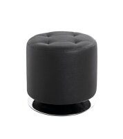 HAKU Möbel Wohnzimmer-Hocker 30580 schwarz Kunstleder, 1 St.