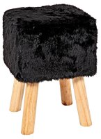 HAKU Möbel Wohnzimmer-Hocker 30564 schwarz, 1 St.