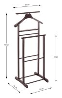 HAKU Möbel Herrendiener 30869 anthrazit Holz 47,0 x...