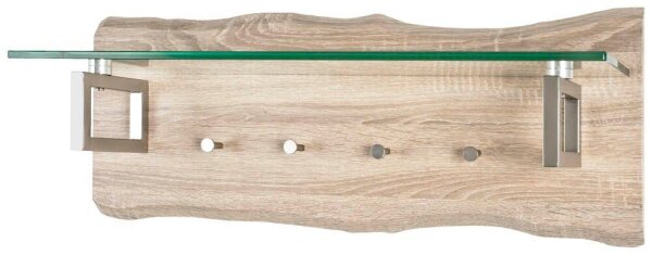 HAKU Möbel Wandgarderobe 32165 braun Holz 4 Haken 75,0 x 29,0 cm, 1 St.