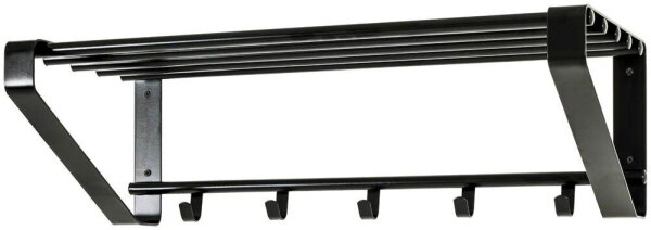 HAKU Möbel Wandgarderobe 32502 schwarz Metall 5 Haken 65,0 x 20,0 cm, 1 St.