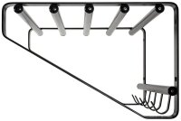 HAKU Möbel Wandgarderobe 32502 schwarz Metall 5...