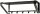 HAKU Möbel Wandgarderobe 32502 schwarz Metall 5 Haken 65,0 x 20,0 cm, 1 St.