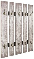 HAKU Möbel Wandgarderobe 32950 grau Holz 10 Haken...