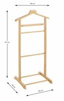 HAKU Möbel Herrendiener 38331 braun Holz 48,0 x 97,0 cm, 1 St.
