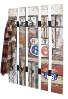 HAKU Möbel Wandgarderobe 32850 Route 66 Holz 10...