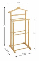 HAKU Möbel Herrendiener 38332 braun Holz 48,0 x 97,0 cm, 1 St.