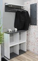 HAKU Möbel Wandgarderobe 42517 weiß Holz 4...
